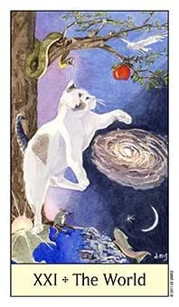 The World card from the Cats Eye Tarot deck