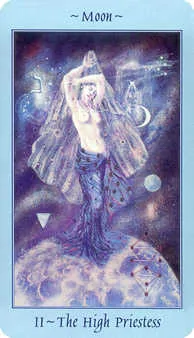 The High Priestess card from the Celestial Tarot deck