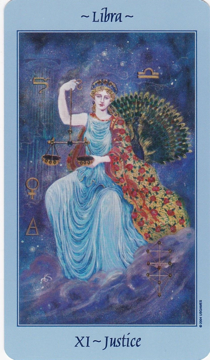 Justice - Celestial Tarot - Tarot Deck by Kay Steventon and Brian Clark