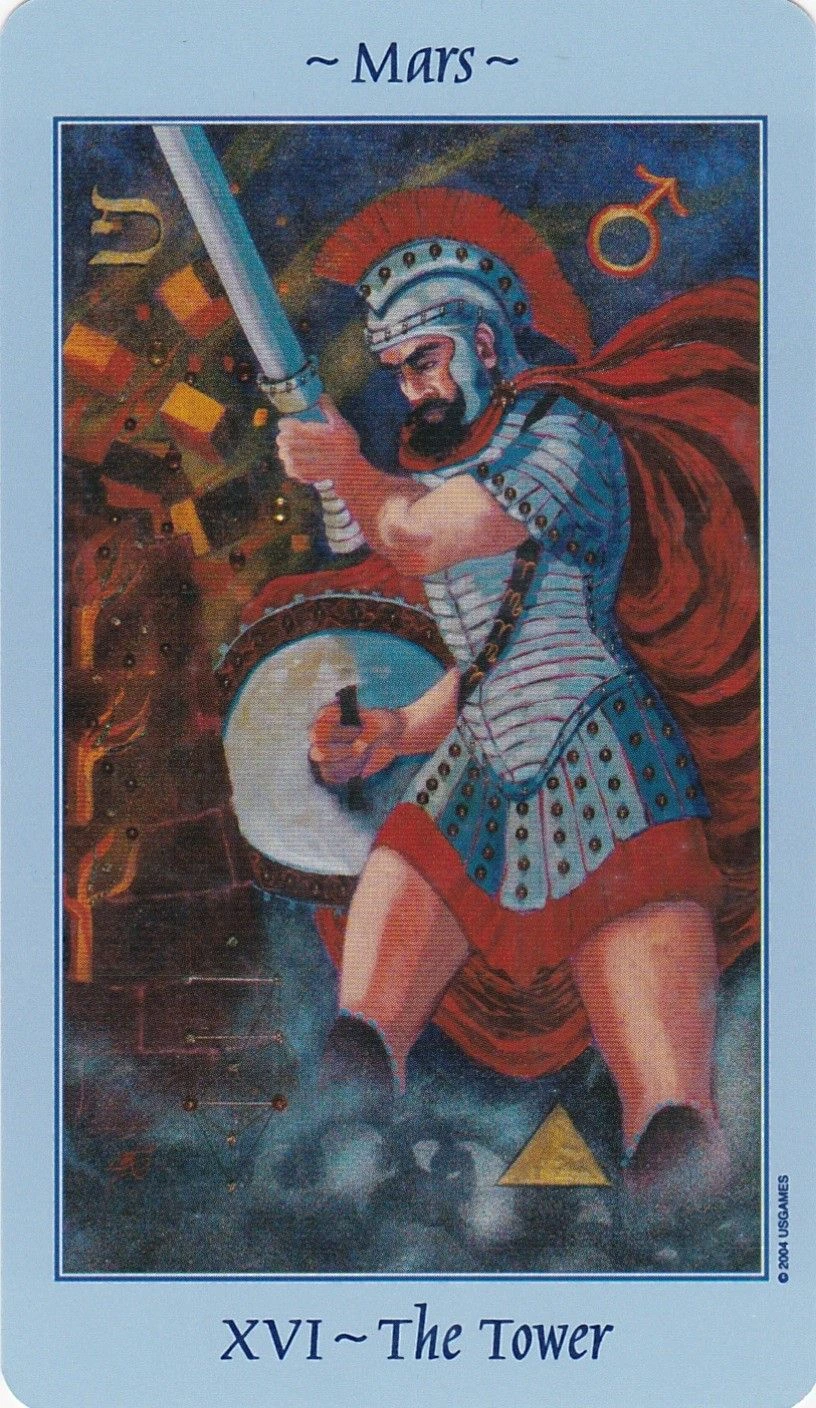 The Tower - Celestial Tarot - Tarot Deck by Kay Steventon and Brian Clark