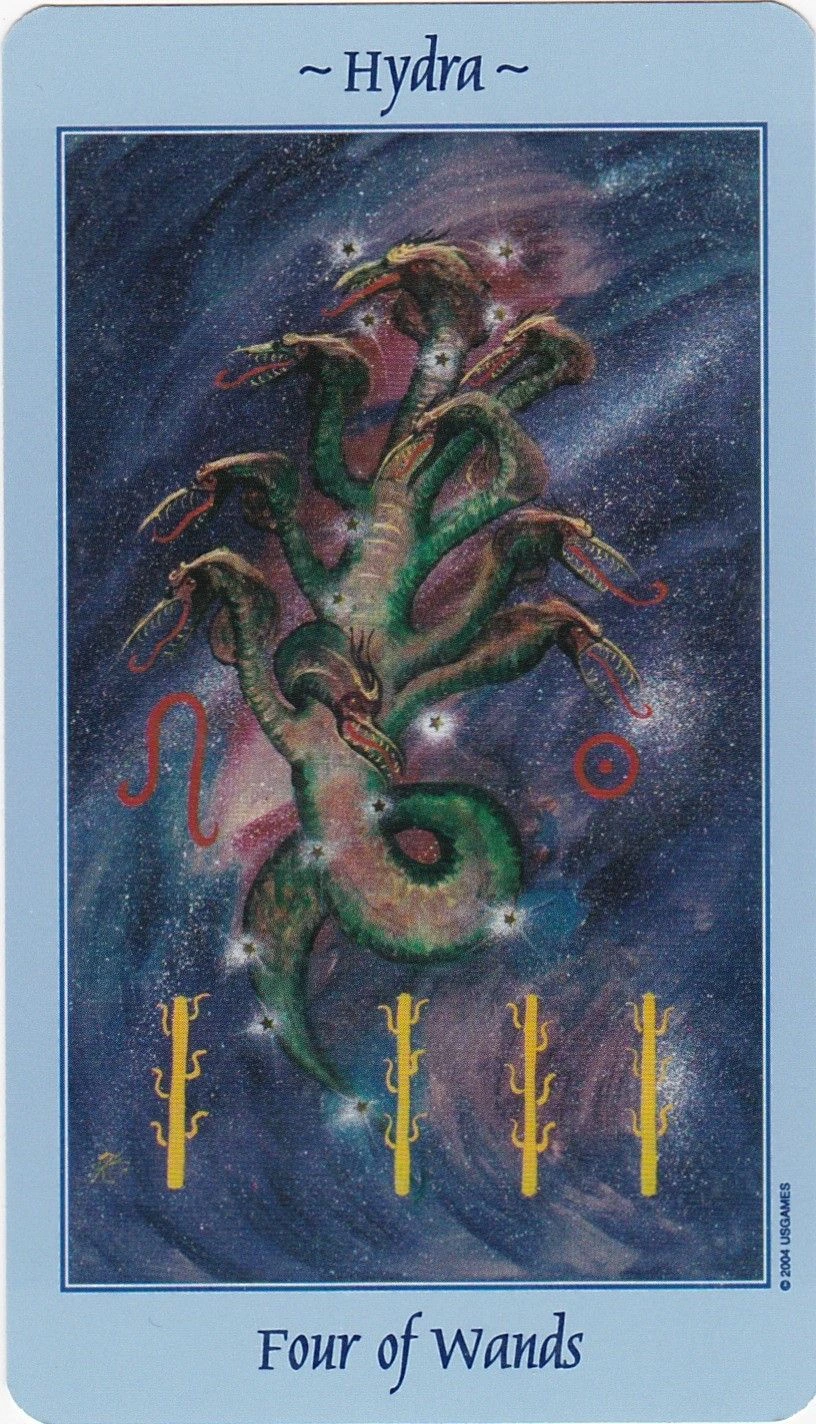 Four of Wands - Celestial Tarot - Tarot Deck by Kay Steventon and Brian Clark