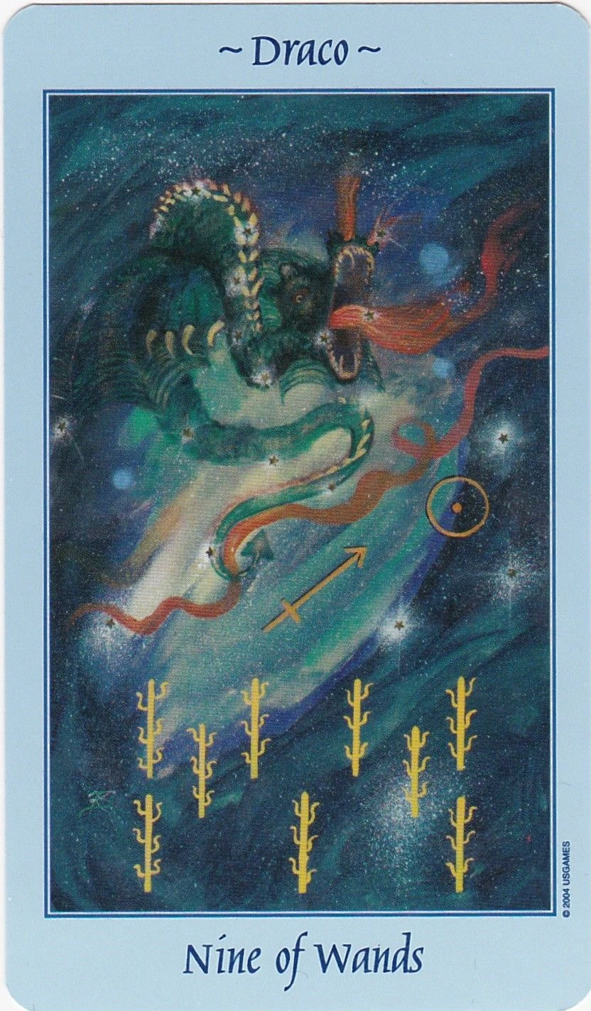 Nine of Wands - Celestial Tarot - Tarot Deck by Kay Steventon and Brian Clark