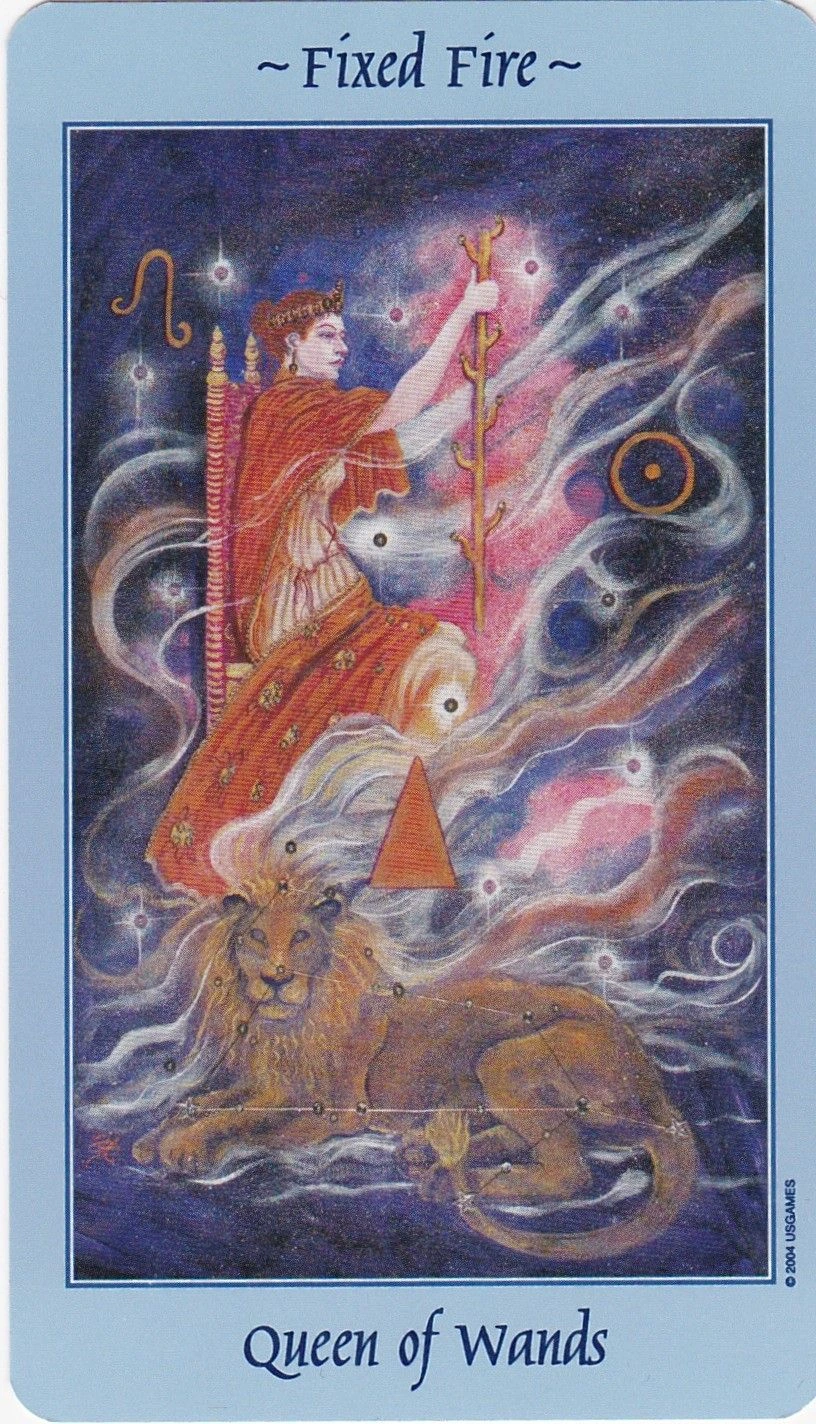 Queen of Wands - Celestial Tarot - Tarot Deck by Kay Steventon and Brian Clark