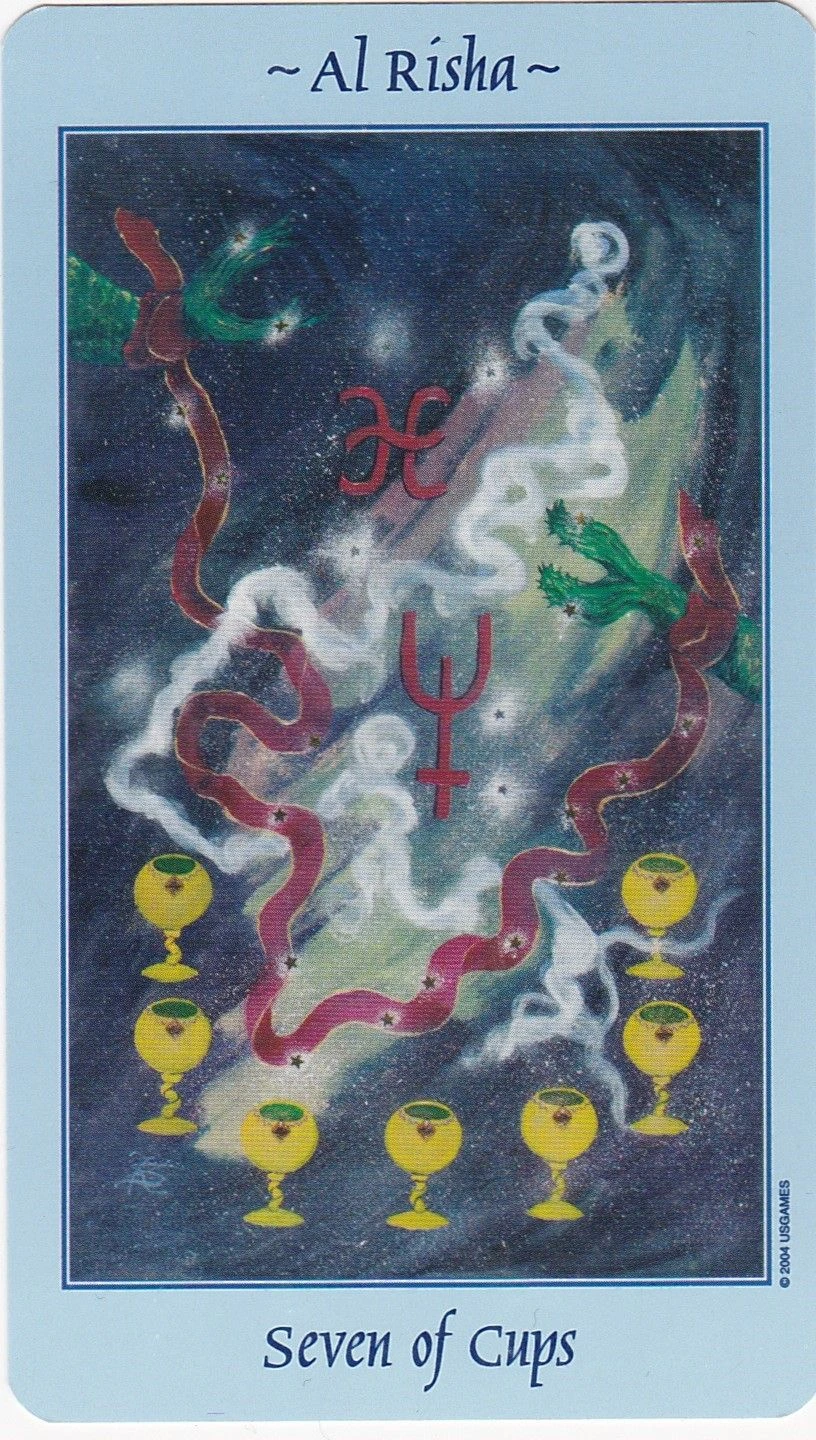 Seven of Cups - Celestial Tarot - Tarot Deck by Kay Steventon and Brian Clark
