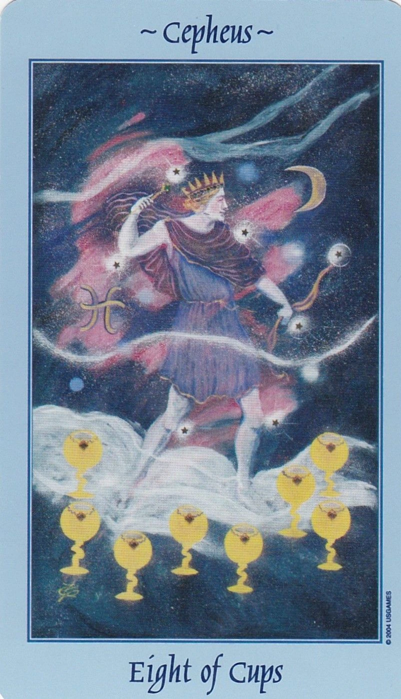 Eight of Cups - Celestial Tarot - Tarot Deck by Kay Steventon and Brian Clark