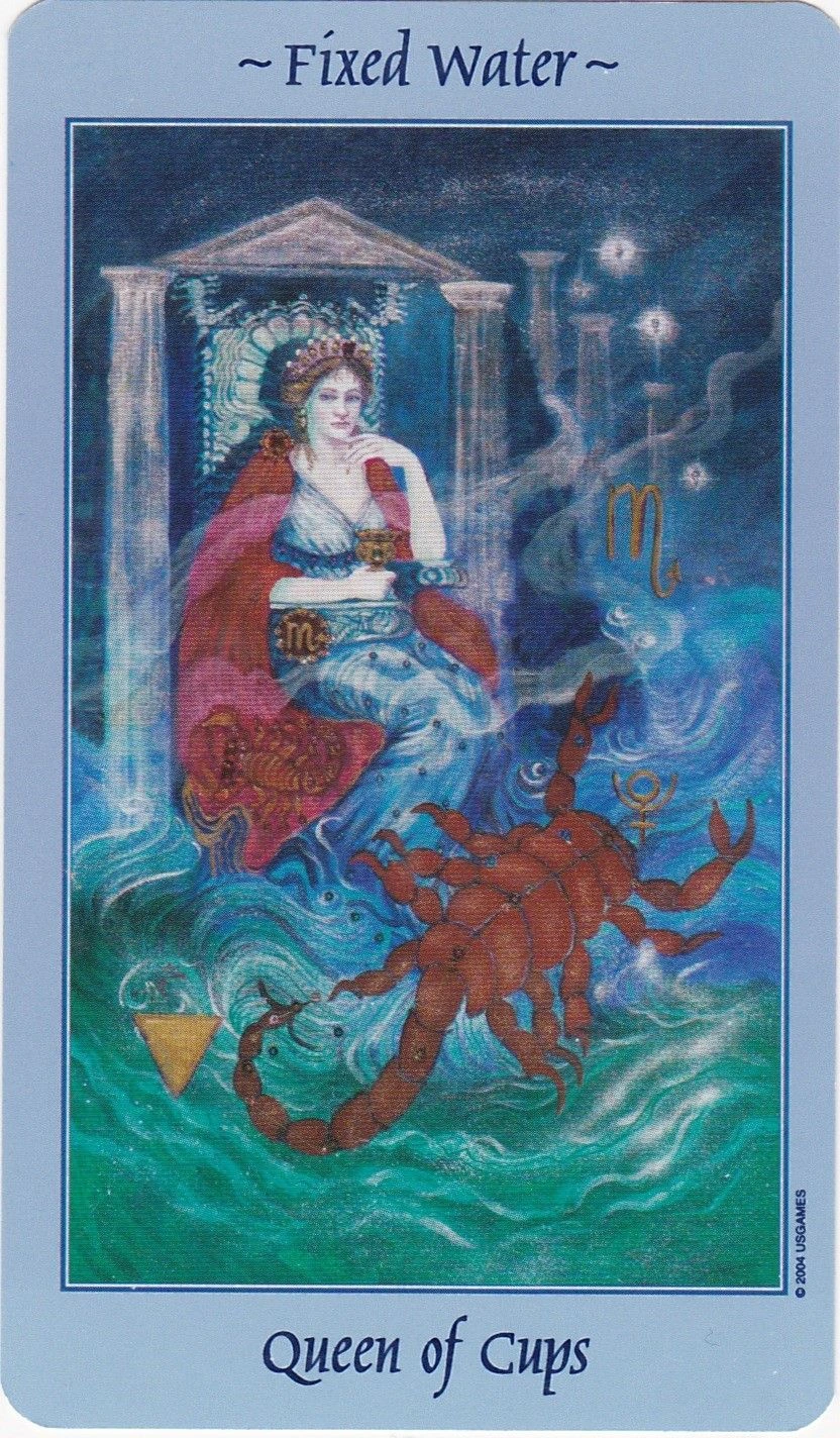 Queen of Cups - Celestial Tarot - Tarot Deck by Kay Steventon and Brian Clark