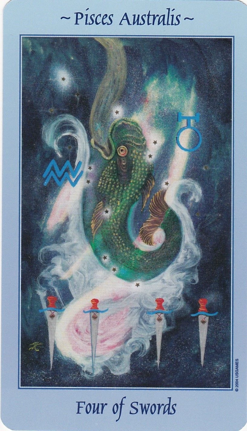 Four of Swords - Celestial Tarot - Tarot Deck by Kay Steventon and Brian Clark
