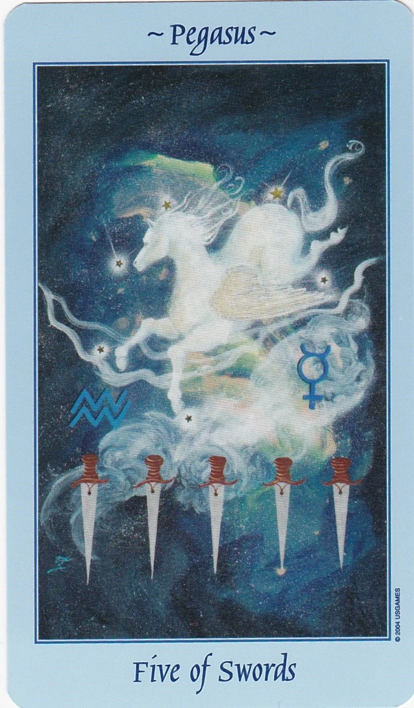 Five of Swords - Celestial Tarot - Tarot Deck by Kay Steventon and Brian Clark