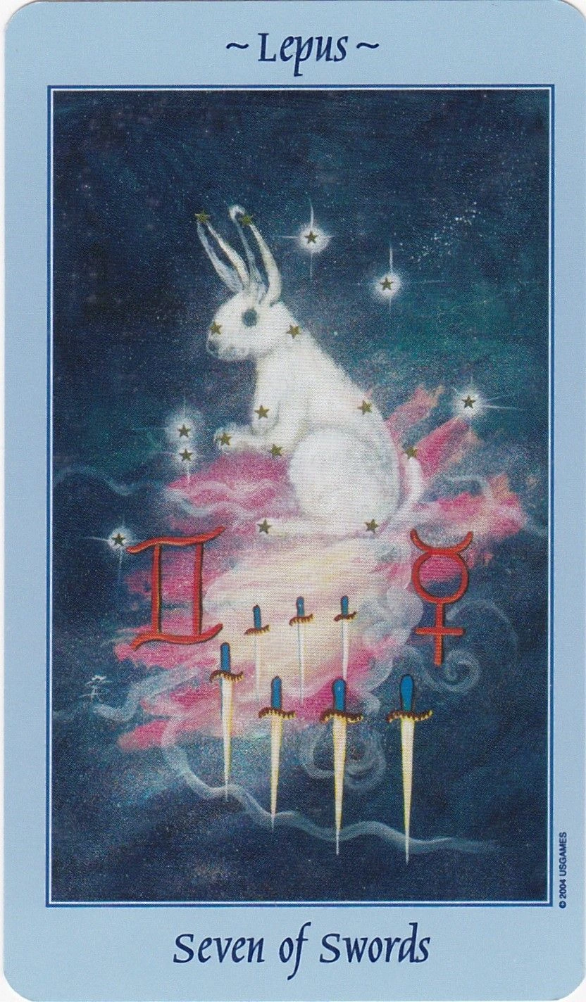 Seven of Swords - Celestial Tarot - Tarot Deck by Kay Steventon and Brian Clark