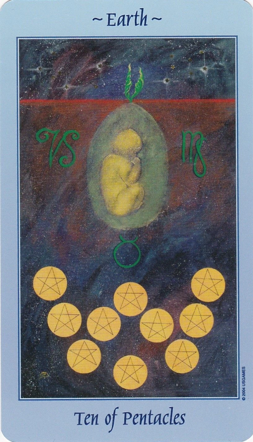 Ten of Pentacles - Celestial Tarot - Tarot Deck by Kay Steventon and Brian Clark