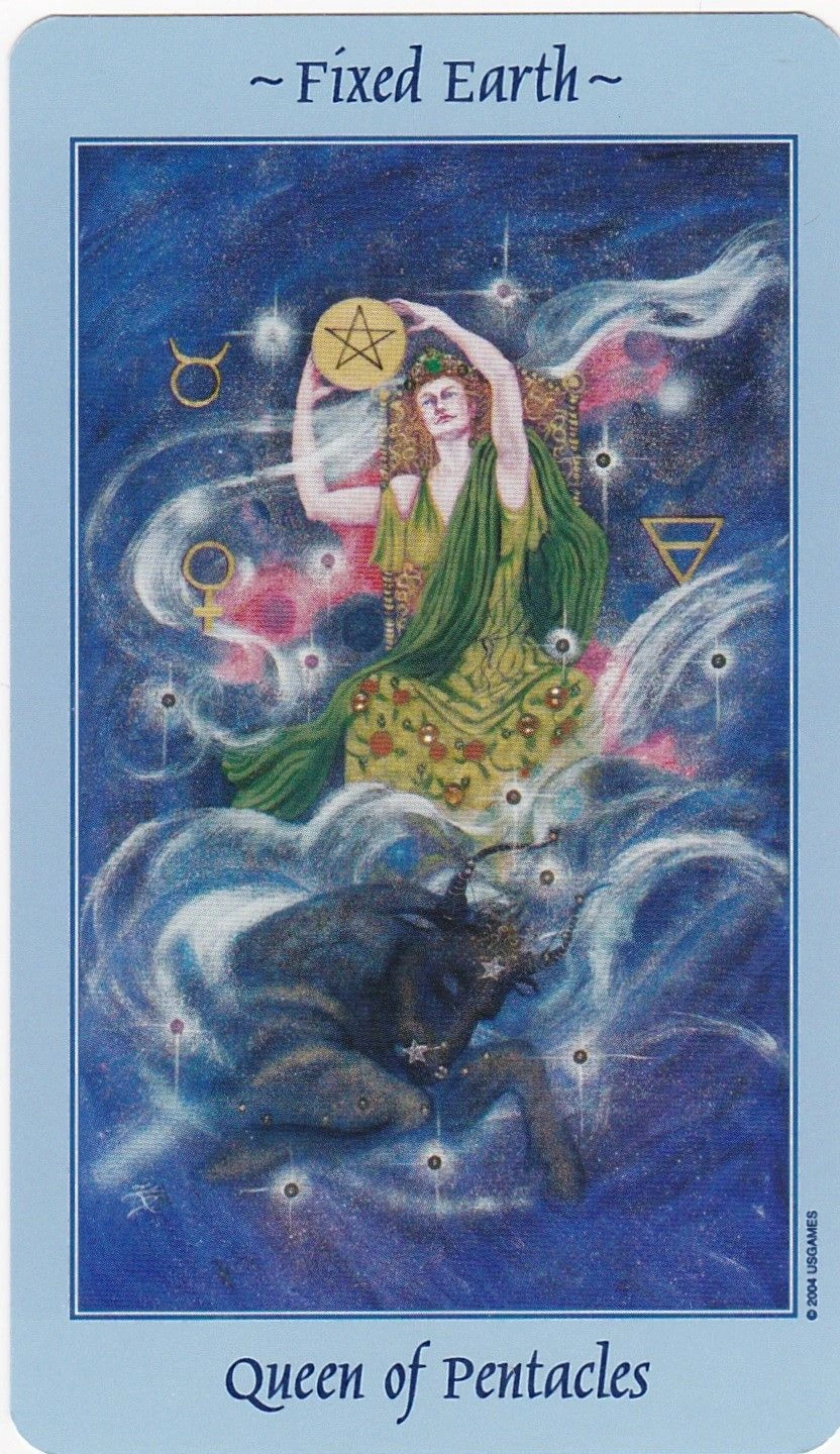 Celestial Tarot Review 11 Queen of Pentacles from the Celestial Tarot