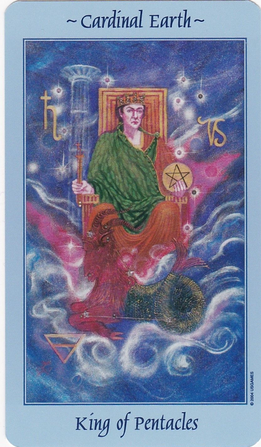 Celestial Tarot Review 14 King of Pentacles from the Celestial Tarot