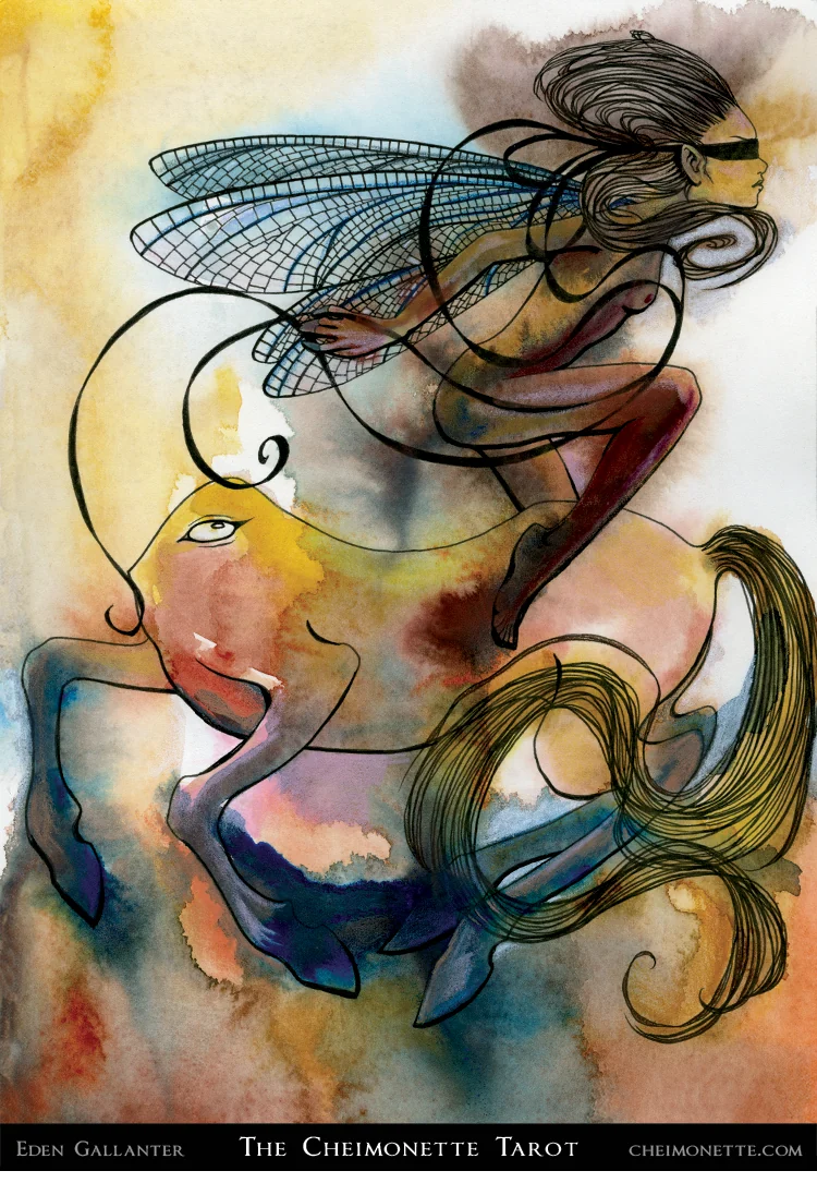 Strength card from the The Cheimonette Tarot deck