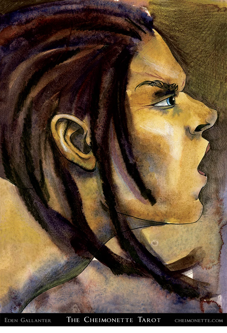 King of Staves card from the The Cheimonette Tarot deck