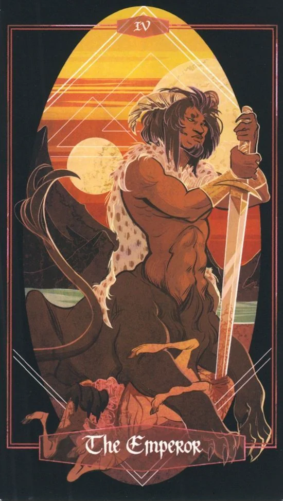 The Emperor card from Children of Litha Tarot Deck