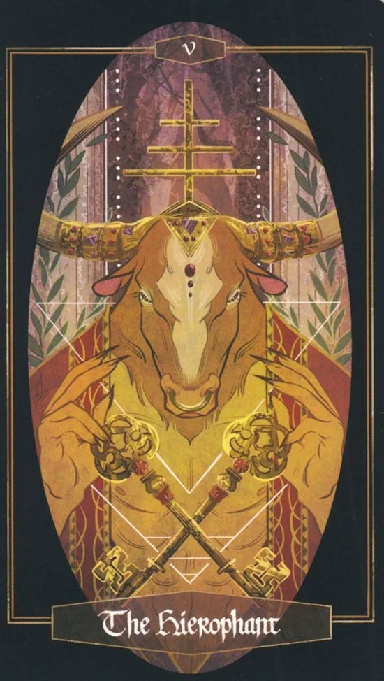 The Hierophant card from Children of Litha Tarot Deck
