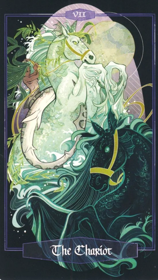 The Chariot card from Children of Litha Tarot Deck