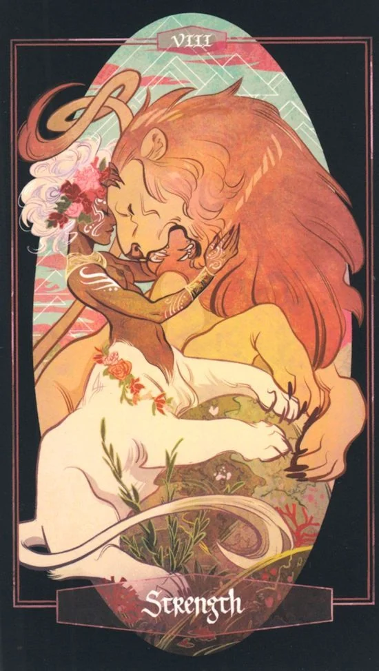 Strength card from Children of Litha Tarot Deck