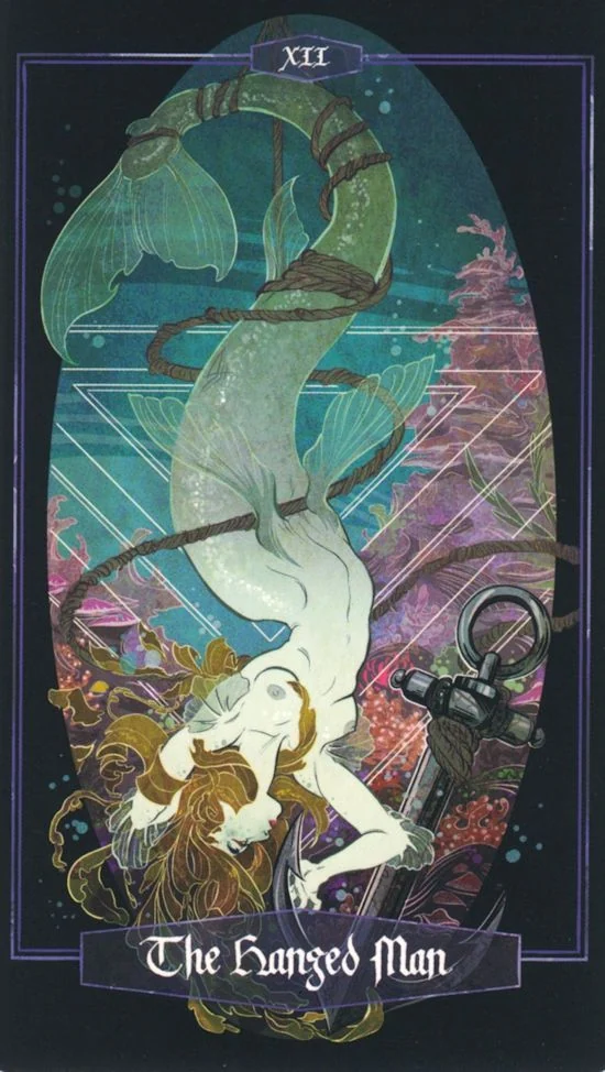 The Hanged Man card from Children of Litha Tarot Deck