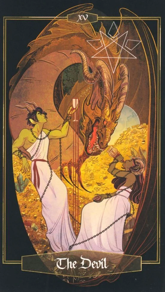 The Devil card from Children of Litha Tarot Deck
