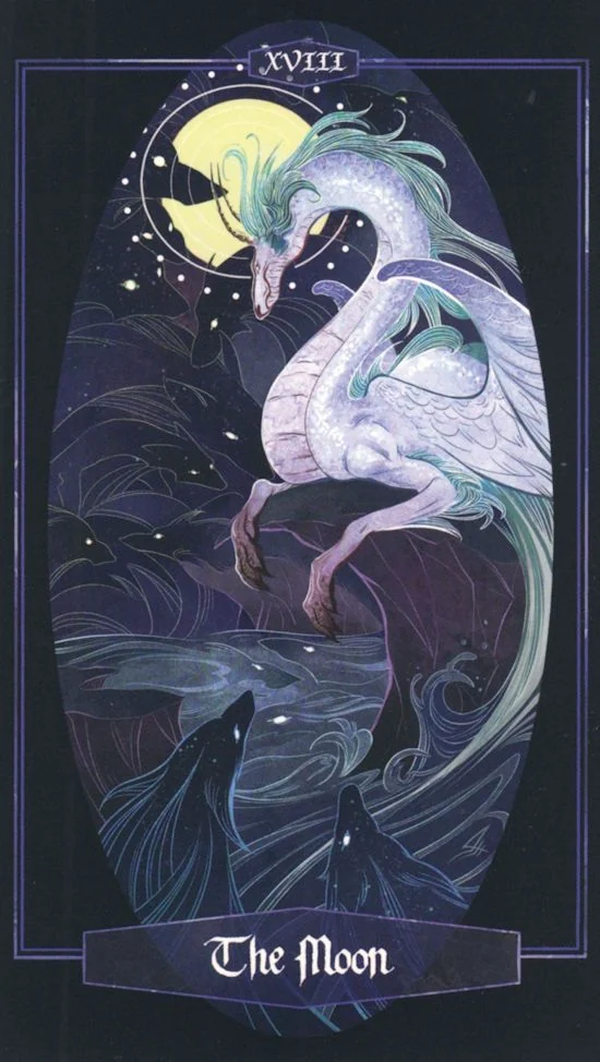 The Moon card from Children of Litha Tarot Deck