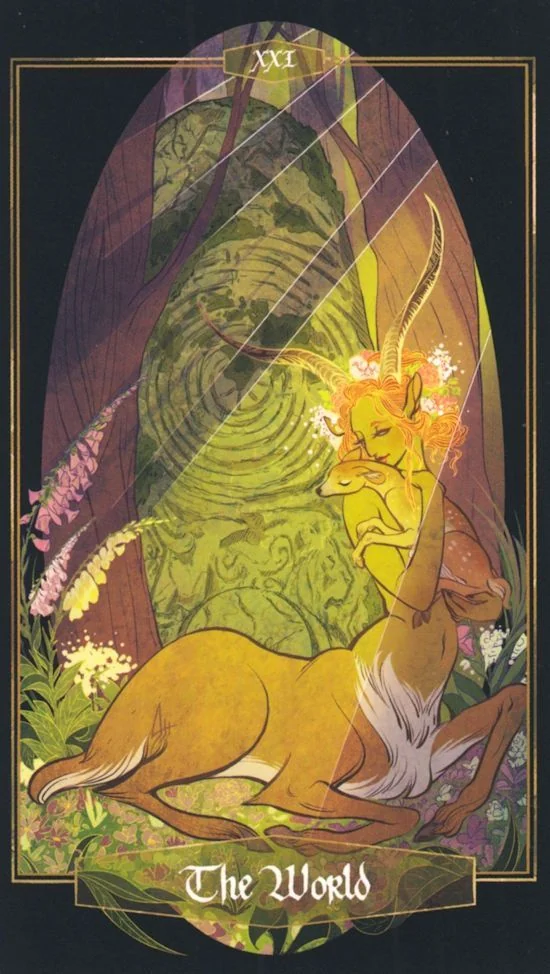 The Children of Litha Tarot Review 2 The World card from Children of Litha Tarot Deck