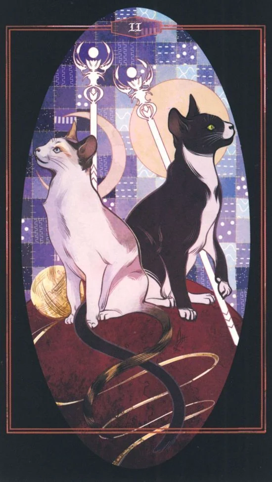 2 of Wands card from Children of Litha Tarot Deck