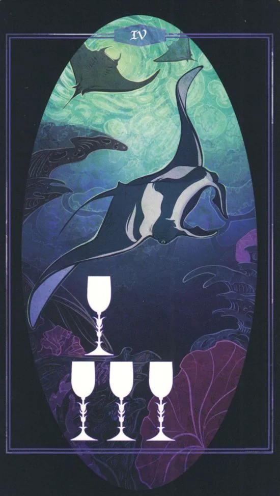 4 of Cups card from Children of Litha Tarot Deck