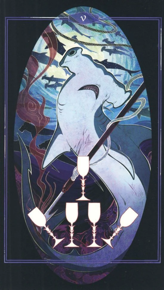 5 of Cups card from Children of Litha Tarot Deck