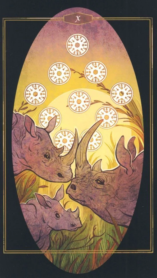 10 of Pentacles card from Children of Litha Tarot Deck