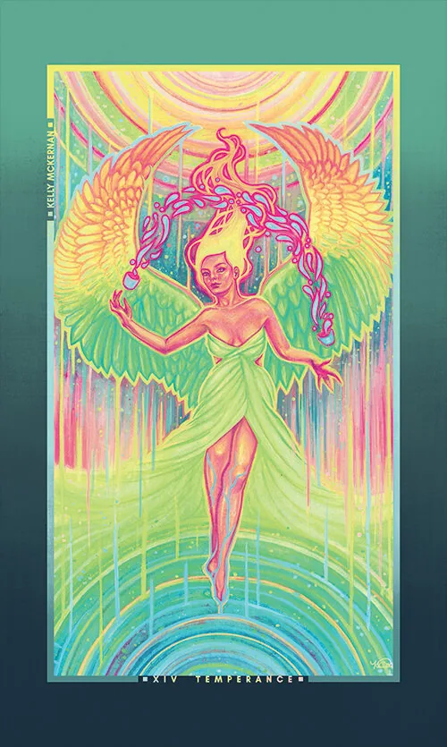 Chromatic Fates Tarot source card 61 card from the Chromatic Fates Tarot deck