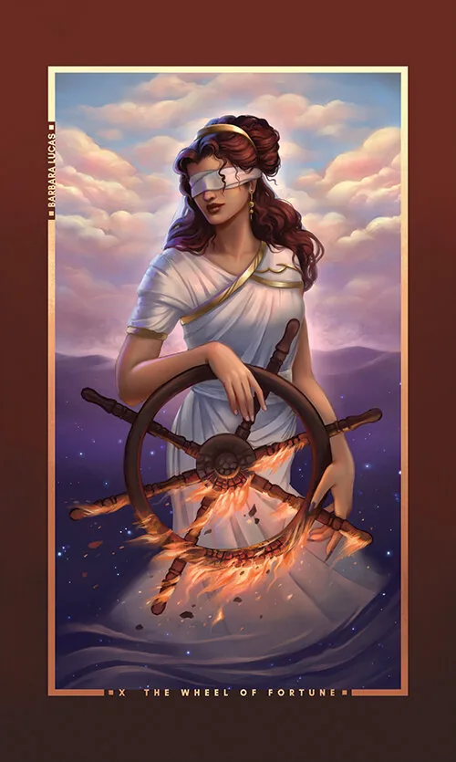 Chromatic Fates Tarot source card 65 card from the Chromatic Fates Tarot deck