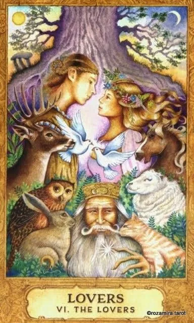 Lovers — VI The Lovers card from the Chrysalis Tarot deck