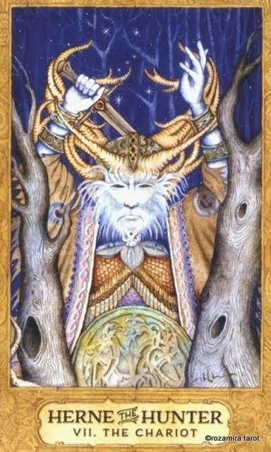 Herne the Hunter — VII The Chariot card from the Chrysalis Tarot deck