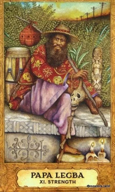 Strength — XI Strength card from the Chrysalis Tarot deck