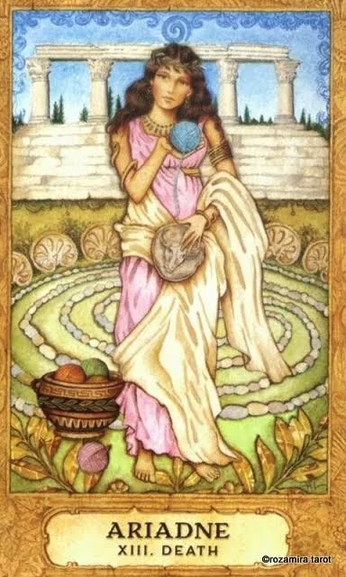 Ariadne — XIII Death card from the Chrysalis Tarot deck