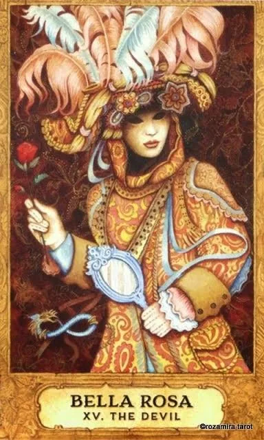 Bella Rosa — XV The Devil card from the Chrysalis Tarot deck