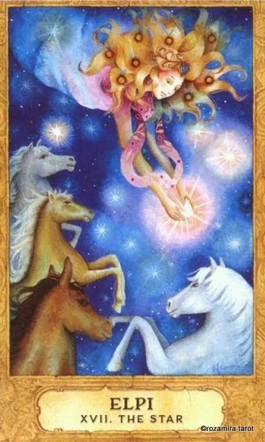 The Star — XVII The Star card from the Chrysalis Tarot deck