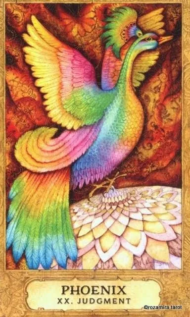 Phoenix — XX Judgment card from the Chrysalis Tarot deck