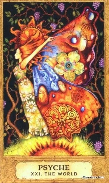 Psyche — XXI The World card from the Chrysalis Tarot deck