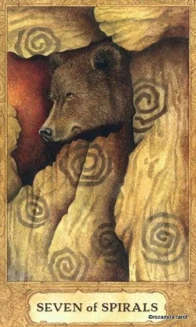Seven of Spirals card from the Chrysalis Tarot deck