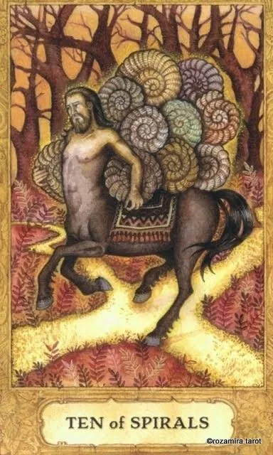Ten of Spirals card from the Chrysalis Tarot deck