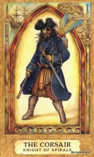 Knight of Spirals card from the Chrysalis Tarot deck