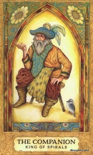 King of Spirals card from the Chrysalis Tarot deck