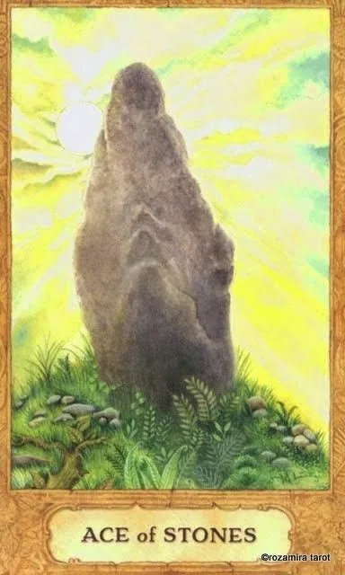 Ace of Stones card from the Chrysalis Tarot deck