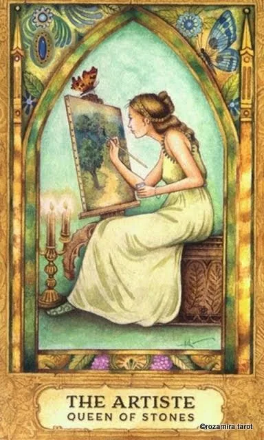 Queen of Stones card from the Chrysalis Tarot deck