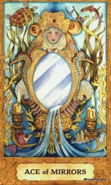 Ace of Mirrors card from the Chrysalis Tarot deck