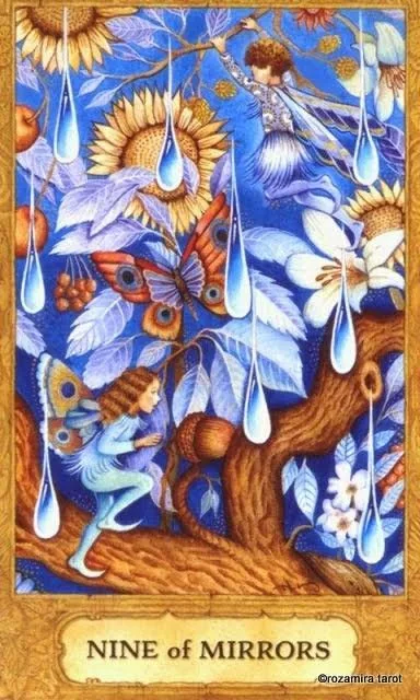 Nine of Mirrors card from the Chrysalis Tarot deck