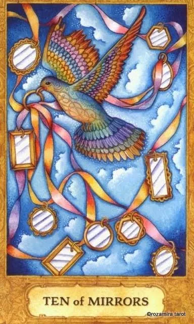 Ten of Mirrors card from the Chrysalis Tarot deck