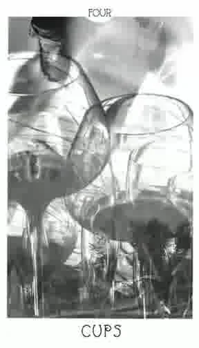 Four of Cups from the City Mystic New York Tarot deck